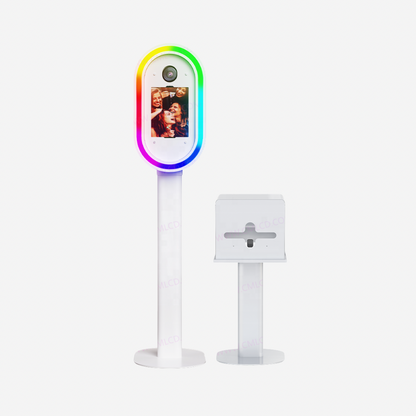 Oval Booth with Printer Stand