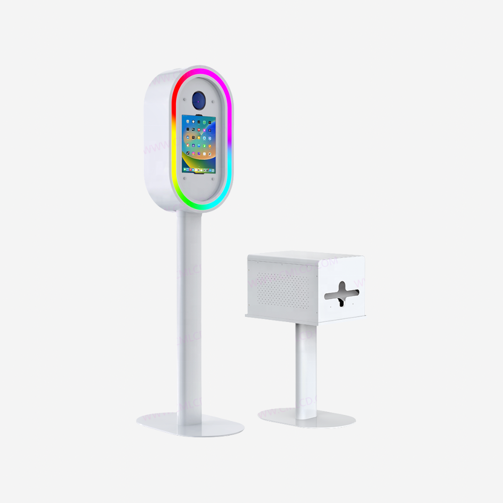 Oval Booth with Printer Stand